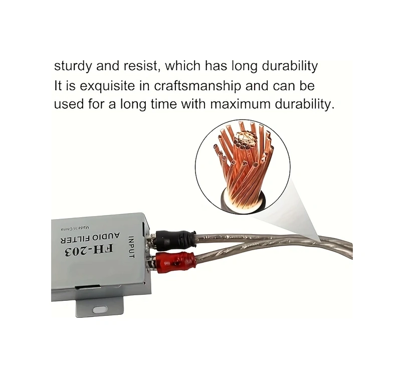 Hightower Car Audio Filter 203, Araç Ses Sistemi Gürültü Önleyici, Amplifikatör Ve Subwoofer İçin 2 Kanallı Rca Izolasyon Filtre