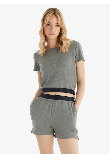 Blackspade Kadın Şort 51819 - Antrasit Melanj Antrasit Melanj