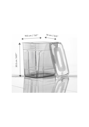 Meleni Home 12'li Mega Set - 3,5 Litre Lena Etiketli Erzak Saklama Kabı - Kiler Dolap Düzenleyici Bakliyat Kabı