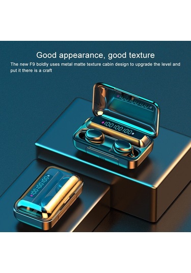 F9-5c Üç Ekranlı Dijital Ekran Gürültü Azaltma Bluetooth Kulaklık