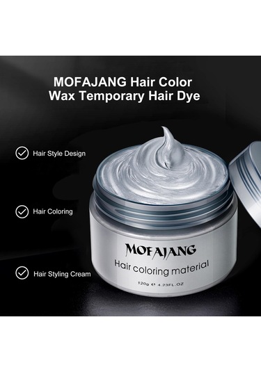 Mofajang Saç Rengi Balmumu Geçici Saç Boyası U-nisex Siyah