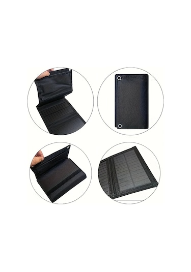 Elmpaly Yeni Altı Katlanır 60w Taşınabilir Güneş Enerjili Şarj Cihazı - Usb 5v Çıkışlı, Kamp Ve Seyahat İçin Powerbank, Fan, Fener