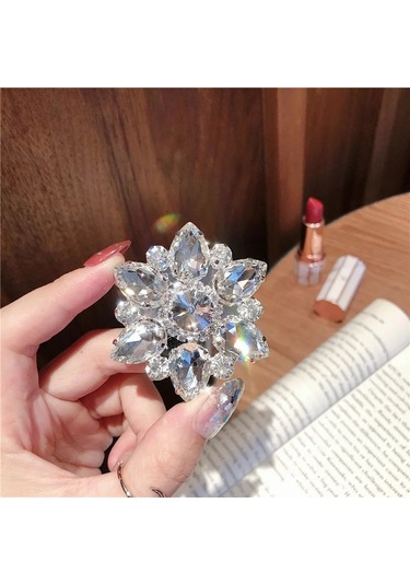 Goldenqian Lüks Elmas Inci Telefon Zil Tutucu Popüler Cep Telefonu Parmak Yüzük Katlanır Tutucu İphone Samsung Kavrama Montaj Braketi 1 1