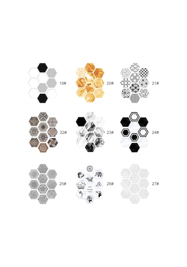 Geekyou Pvc Zemin Sticker 10 Adet 20x23cm - Kolay Yapıştır & Çıkar, Hd Desenler, Duvar/zemin Uyumlu, Ev Dekoru Yenileyici Diğer