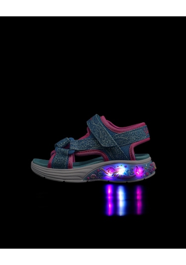 Skechers Mermaıd Dreams Sandal Küçük Kız Çocuk Mavi Işıklı Sandalet 303111n Blmt Mavi