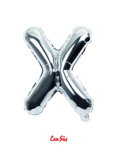 Harf Folyo Balon Gümüş 100cm 40 Inç X