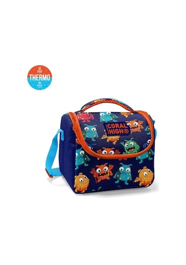 Coral High Kids Lacivert Mavi Canavar Desenli Thermo Beslenme Çantası 11822