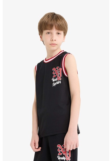 DeFacto Erkek Çocuk 2'li Takım Baskılı Atlet Beli Lastikli Şort E8824A825HSBK81