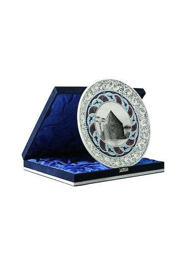 E38 El İşçiliği Çini Tabak Kümbet 25 Cm - 6415