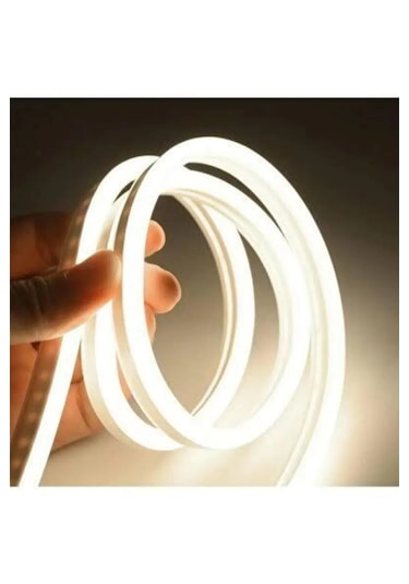 Neon Esnek Şerit Led 8 Metre Gün Işığı + 220 Volt Fişli