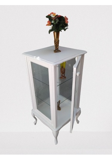 Bengimobilya Gümüşlük Kare Model 98 Cm Parlak Beyaz Boya Kayın Lükens Aslan Ay