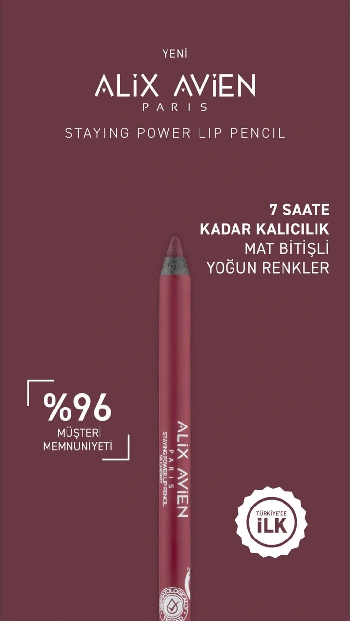 Alix Avien Suya Dayanıklı Akma Ve Dağılma Yapmayan Uzun Süre Kalıcı Yumuşak Uçlu Göz Ve Dudak Kalemi Seti