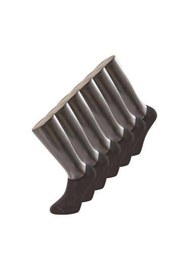 6'lı Paket Düz Sneakers Çorap 9004/siyah Siyah