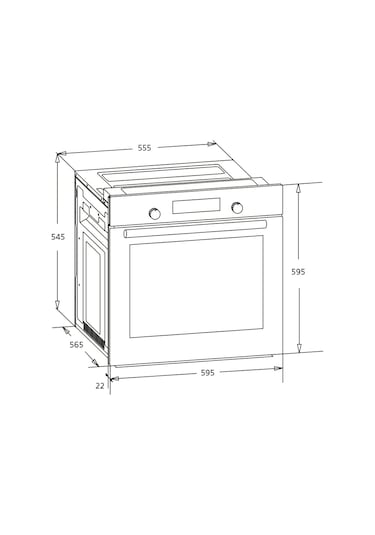 Simfer 7327 60 L Cam Ankastre Fırın Siyah