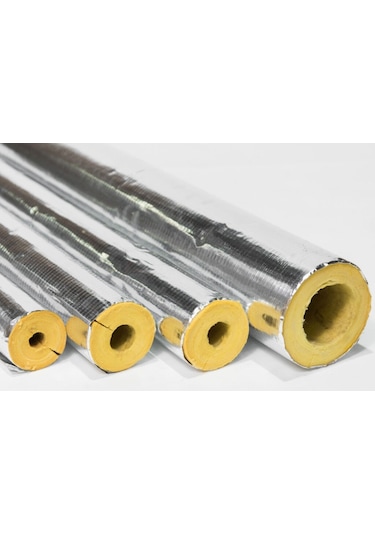 Izocam Camyünü Prefabrik Boru Izolasyonu Folyo Kapli 3"-25Mm