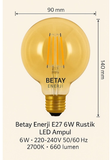 Led Fılament Rustik Ampul Kes 606
