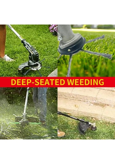 Lebihmurah 3885 İnç Çelik Tel Çim Düzeltici Kafaları Biçme Makinesi Fırça Kesici Giyotin Kafası Gümüş, 2 Adet