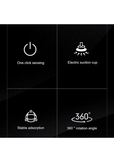 Motion003 Pandafaucet Manyetik Araba Telefon Tutacağı Siyah 360 Dönebilen Güçlü Emiş Kavrama Araçlar Banyolar İçin Siyah