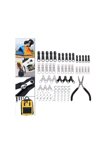 Suntek Kot Ceketler Sırt Çantaları Için Fermuar Kurulum Penseli Fermuar Tamir Takımı 85 Adet