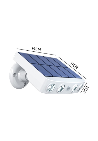 Yifomall Solar Enerjili Dış Mekan Duvar Lambası, 3 Aydınlatma Modu, 6m Sensör, Ip65 Su Geçirmez, 2 Adet, Beyaz Kasa, Sıcak Işık