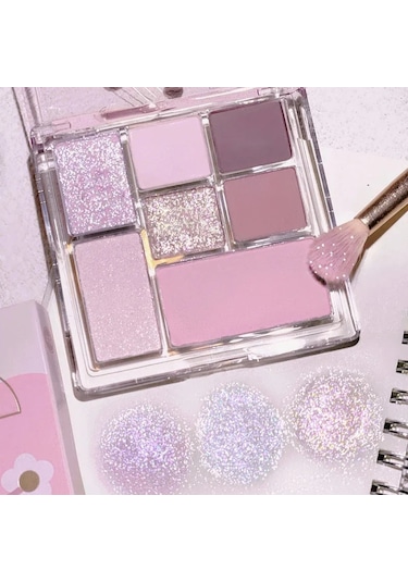 7 Renk Göz Farı Paleti İnci Mat Toprak Rengi Göz Farı Taşınabilir Parlak Uzun 16-earth Color 01