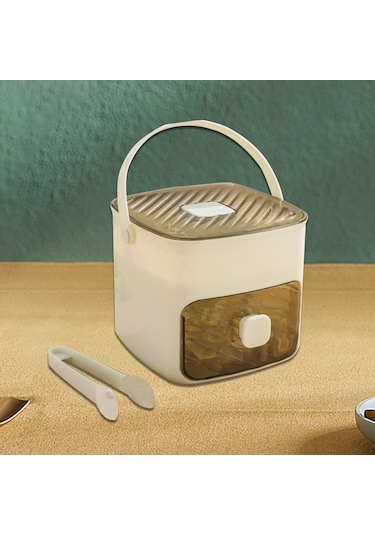 Suntek Basın Tipi Buz Küpü Tepsisi Kapaklı İstife Beyaz