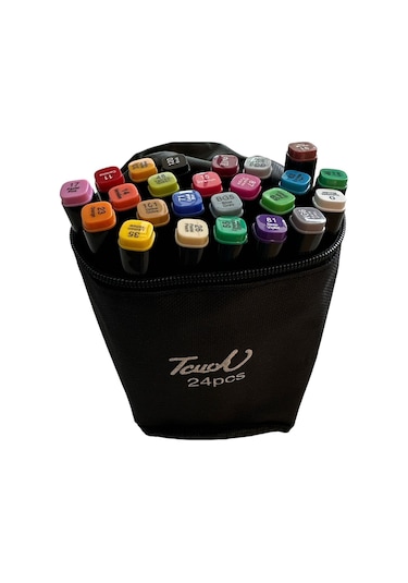 Touch Artist Çift Uçlu Marker Kalem Seti 24lü Renk Çantalı