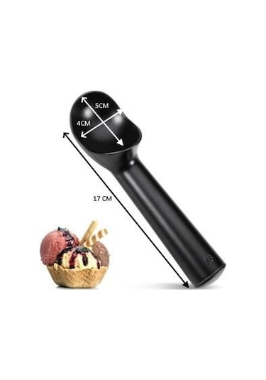 Pastaland Dondurma Kaşığı 17 Cm Siyah Siyah