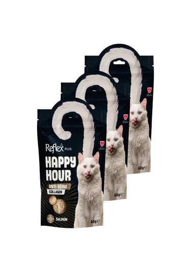 Happy Hour  Collagen Yetişkin Kediler İçin Ödül Maması 3 X 60gr