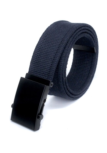 Unisex Siyah Tokalı Kolon Kemeri 4cm Lacivert Lacivert