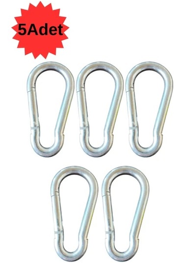 Karabina 6 Mm Yaylı Kanca Paslanmaz Çelik Kilit Olta Dağcılık