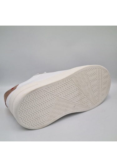 Greyder 59273 Beyaz Altın Hakiki Deri Kalın Taban Kadın Sneaker Beyaz