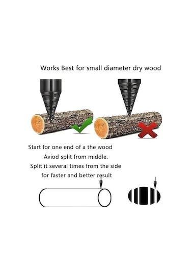 Fosenze Ahşap Bölme Matkap Ucu, Yüksek Karbon Çelik, Çelik Kiriş, Çekiç Matkap Uyumlu, 3 Farklı Uç Kare,daire,heksagonal