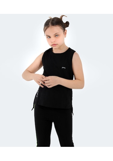 Slazenger DYLAN IN Kız Çocuk Tişört Siyah