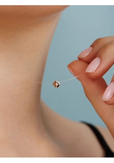 Veronika Jewelry Factory Misina Üzerinde Gümüş 925 Kolye Misinabancı 100963837 Altın