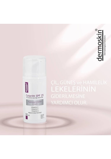 Dermoskin Celeritt SPF 25 Leke Karşıtı Bakım Kremi 30 ML