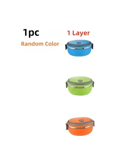 Sunshine011 1 Katman Paslanmaz Çelik Izotermal Yemek Kabı, Sızdırmaz Taşınabilir Rastgele