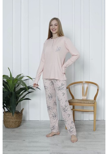 Freshness 5960 Bayan Pijama Takımı Pudra