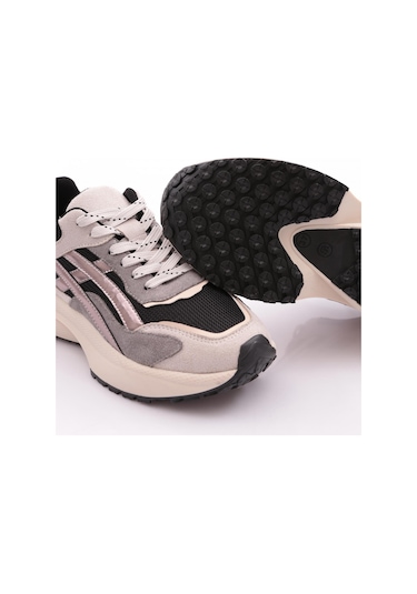 Dgn 83147 Kadin Sneaker Ayakkabi Buz Siyah