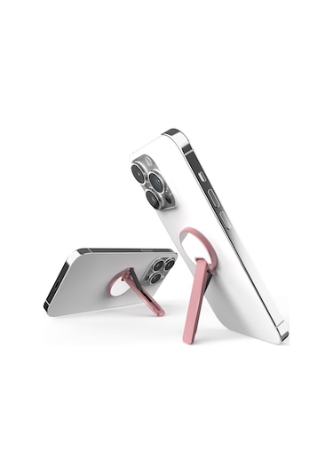 Cbtx Cep Telefonu Kickstand Alüminyum Alaşımlı 360 Derece Döner Masaüstü Telefon Standı - Pembe