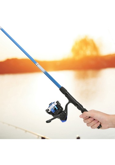 Ximistore9 Başlangıçcılar İçin 1.8m Uzunluk Ayarlı Sürekli Kamış Seti - Jm200 Plastiği Olta Makinesi Ve Taşınabilir Aksesuarlar Paketi Kamış + Makine Kombinasyonu