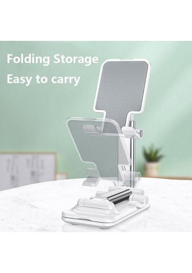 Pembe Vaorlo Taşınabilir Katlanabilir Telefon Tutucu Kaymaz Standı İphone 11 12pro Katlama Masa Tutucu Ipad Xiaomi Huawei Samsung Uyumlu Tablet