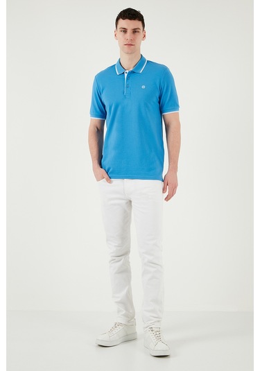 Buratti Pamuklu Slim Fit Şerit Detaylı Düğmeli Polo Yaka 3'Lü Paket Erkek T Shirt 5902118S3 Siyah-Vizon-Koyu Mavi