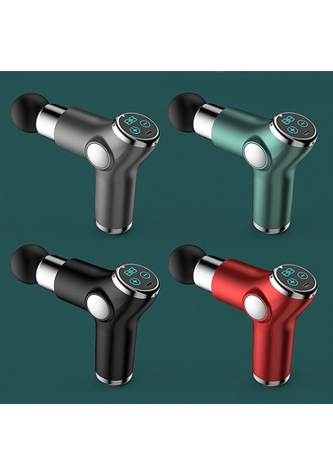 Sones K515 Mini Fasya Silahı Fitness Relax Kas Masaj Silahı Lcd Versiyon 32 Vites Yeşil