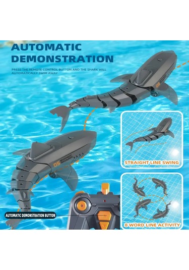 Akıllı Rc Köpekbalığı Balina Sprey Su Komik Oyuncak Uzaktan Kumandalı Tekne Rc Spot Whale