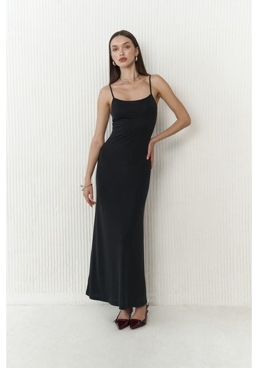 Ferry Siyah Basic Elbise Siyah