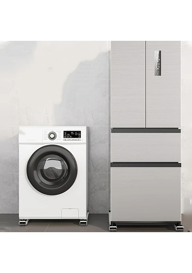 Dashanshop Beyaz 24 Adet 200kg Çamaşır Makinesi Ve Mobilya Ayarlanabilir Sağlam Metal Tekerlek Seti