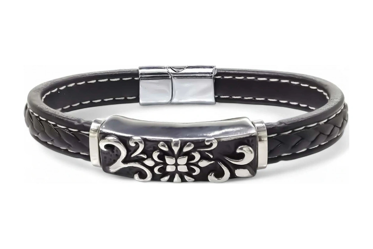 Moncuk Design Çelik Ve Deri Bileklik 33511b2d21 Çok Renkli