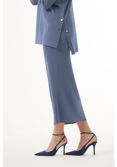 Nuss Merserize Çelik Örme Etek 013 Füme Füme