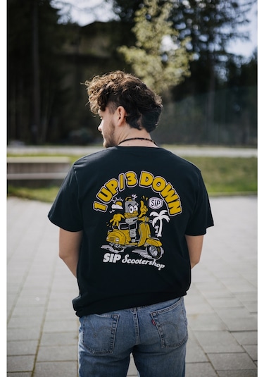 Sıp Scootershop Sıp T-shirt - 1 Up / 3 Down Siyah / Sıp